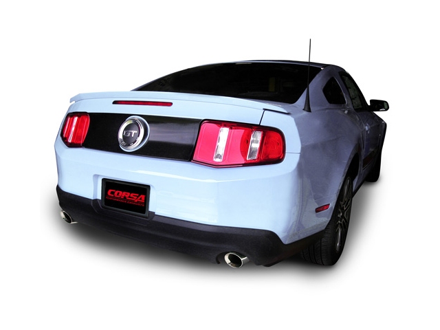 CORSA XTREME 2.5" Dual Rear Exit Axle-Back Exhaust w/ Single 4.0" Polished Tips (2005-2010 Mustang GT & Shelby GT500)