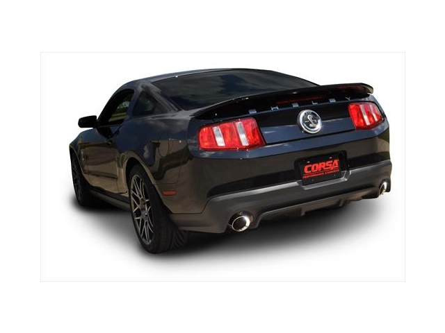 CORSA SPORT 3.0" Dual Rear Exit Axle-Back Exhaust w/ Single 4.0" Polished Tips (2011-2012 Mustang Shelby GT500)