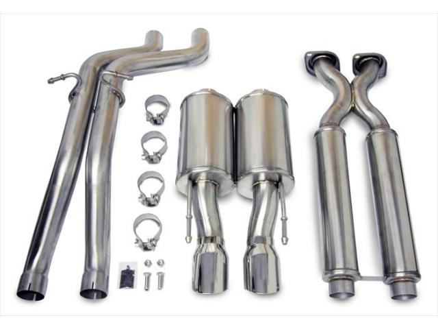 CORSA SPORT 2.5" Dual Center Rear Exit Cat-Back Exhaust w/ Single 4.0" Polished Tips (2006-2010 Grand Cherokee SRT-8)