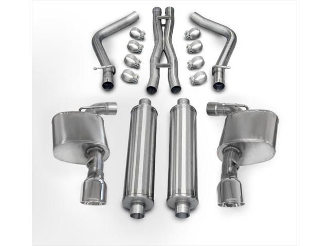 CORSA SPORT 2.75" Dual Rear Exit Cat-Back Exhaust w/ Single 4.5" Polished Tips - Click Image to Close