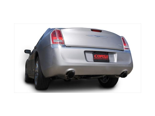 CORSA SPORT 2.5" Dual Rear Exit Cat-Back Exhaust w/ Single 4.5" Black PVD Tips (2011-2014 300C 5.7L HEMI)