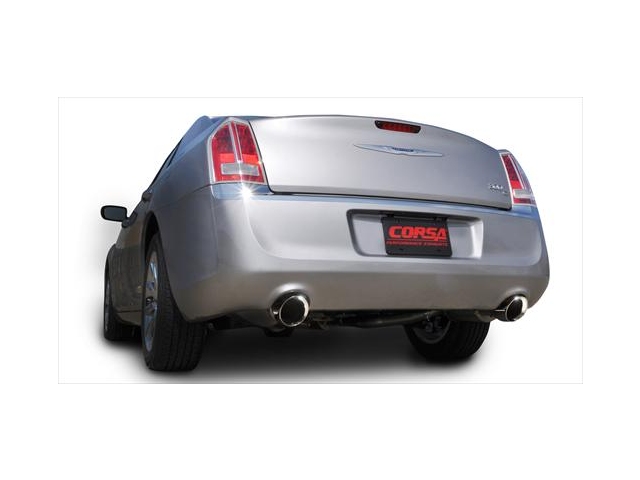 CORSA SPORT 2.5" Dual Rear Exit Cat-Back Exhaust w/ Single 4.5" Polished Tips (2011-2014 300C 5.7L HEMI) - Click Image to Close
