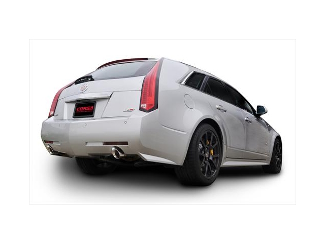 CORSA SPORT 2.5" Dual Rear Exit Axle-Back Exhaust w/ Single 3.5" Polished Tips (2011-2014 CTS-V) - Click Image to Close
