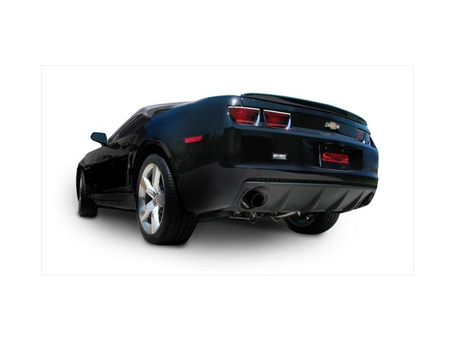 CORSA SPORT 2.5" Dual Rear Exit Cat-Back Exhaust w/ Single 4.0" Black PVD Tips (2010-2015 Camaro LS3) - Click Image to Close