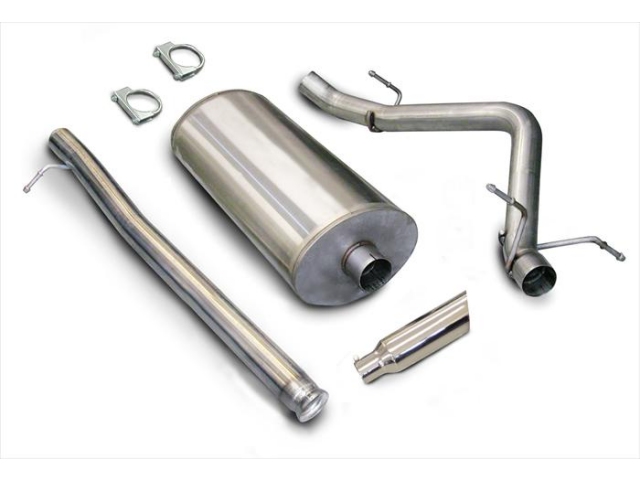 dB SPORT 3.0" Single Side Exit Cat-Back Exhaust w/ Single 4.0" Polished Tip (2009-2013 Silverado & Sierra 4.8L & 5.3L) - Click Image to Close