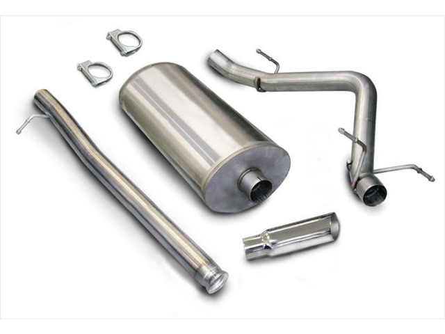 dB SPORT 3.0" Single Side Exit Cat-Back Exhaust w/ Single 4.0" Polished Tip (2007-2009 Silverado & Sierra 6.2L) - Click Image to Close