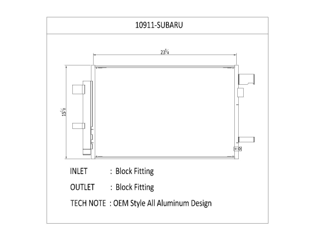 CSF A/C Condenser (2017-2022 Subaru Impreza 2.0L H4)