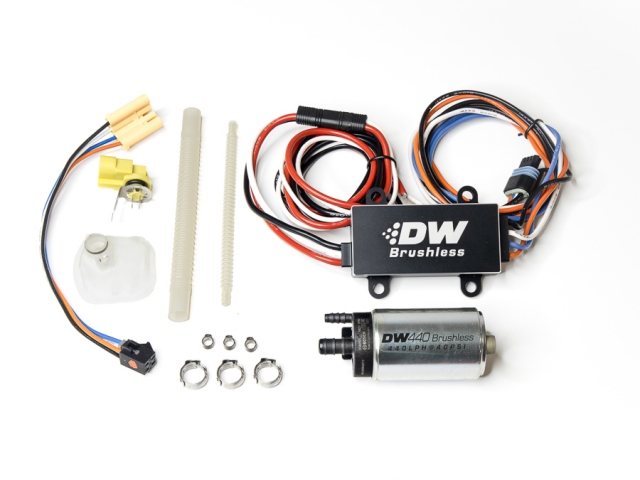 DEATSCHWERKS DW440 Brushless Fuel Pump Kit w/ PWM Speed Controller (2011-2014 Mustang GT & F-150) - Click Image to Close