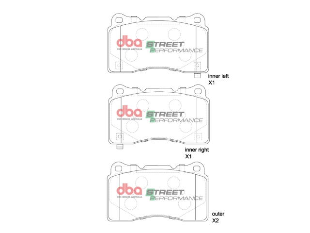 dba STREET PERFORMANCE Brake Pads, Front (2022-2025 Honda Civic Si & Type R)