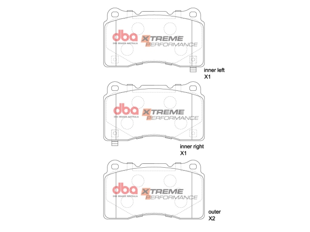 dba XTREME PERFORMANCE Brake Pads, Front (2022-2025 Honda Civic Si & Type R)