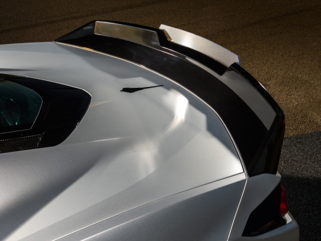 DRAKE Wicker Bill Style Rear Spoiler, Carbon Flash Metallic (2020-2023 Chevrolet Corvette Stingray) - Click Image to Close