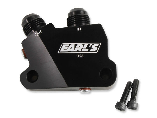 EARL'S LT Side Mount Oil Cooler Adapter - Click Image to Close