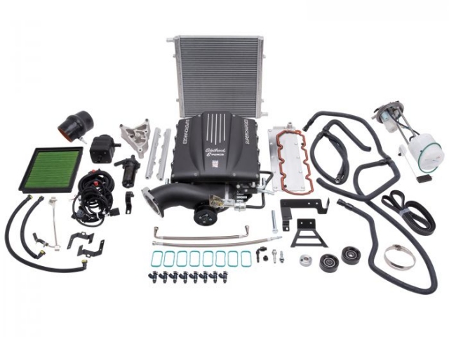 Edelbrock E-FORCE Supercharger Stage 1 Street System [TVS Series 2300 | HP 424 | Torque (Ft-lbs.) 431 | No Tune] (2007-2010 Silverado & Sierra 2500 HD 6.0L V8)