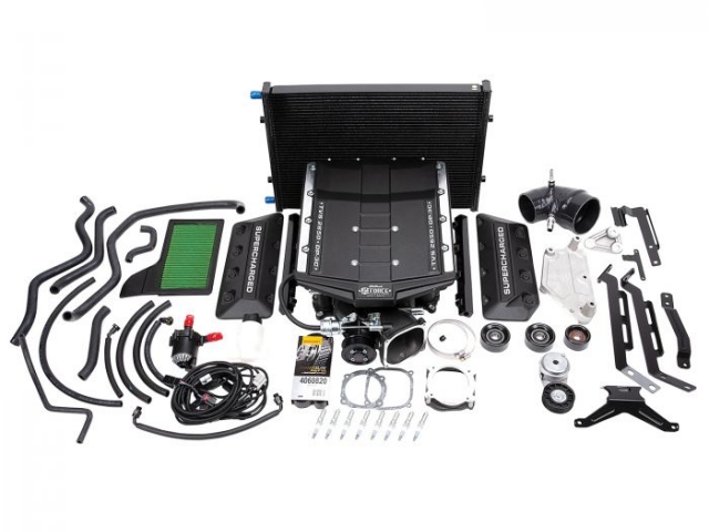 Edelbrock E-FORCE Supercharger Stage 1 Street System [TVS Series 2650 | HP 623RW+ | Torque (Ft-lbs.) 510RW+ | No Tune] (2018-2020 Mustang GT) - Click Image to Close