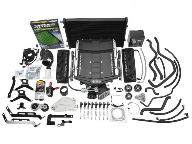 Edelbrock E-FORCE Supercharger Stage 1 Street System [TVS Series 2650 | HP 690 | Torque (Ft-lbs.) 588] (2015-2017 Mustang GT) - Click Image to Close