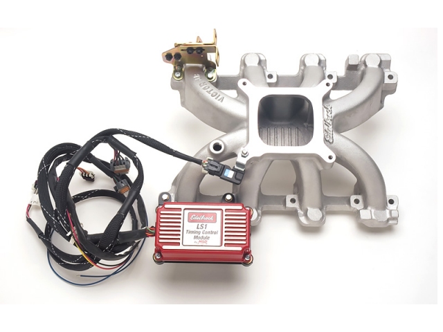 Edelbrock Victor Jr. LS1 Carbureted Intake Manifold w/ Timing Control Module