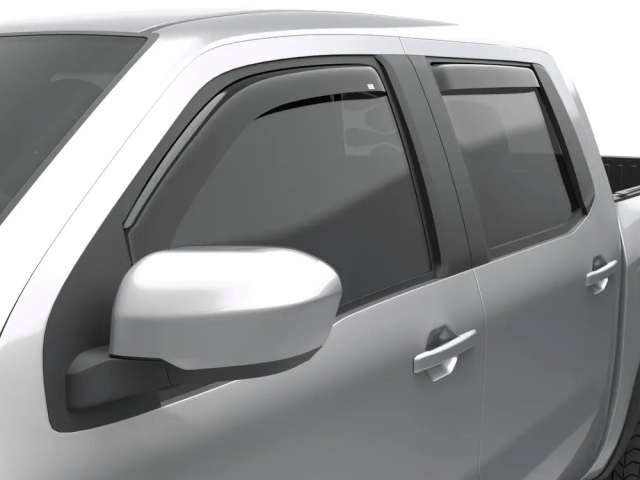 EGR In-Channel Window Visors, Front & Rear, Smoked Finish (2022-2023 Nissan Frontier)