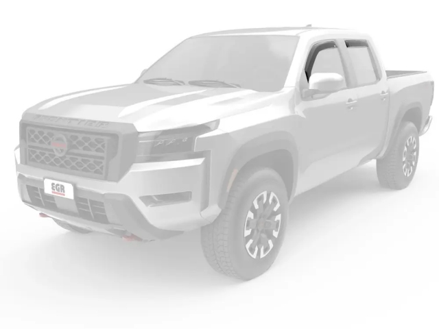 EGR In-Channel Window Visors, Front & Rear, Smoked Finish (2022-2023 Nissan Frontier)