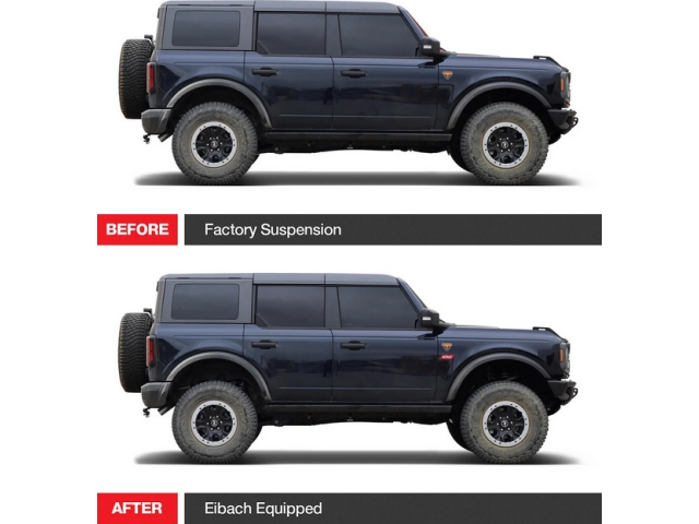 Eibach PRO-TRUCK-LIFT STAGE 2 Coilovers, +0.9"-4.1" Front & +1.2"-3.8" Rear (2021-2022 Ford Bronco)