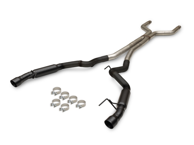 FLOWMASTER OUTLAW Cat-Back Exhaust w/ 4" Black Tips, 3" (2024 Ford Mustang GT) - Click Image to Close