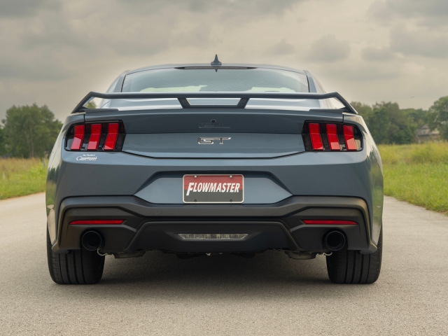 FLOWMASTER OUTLAW Cat-Back Exhaust w/ 4" Black Tips, 3" (2024 Ford Mustang GT)