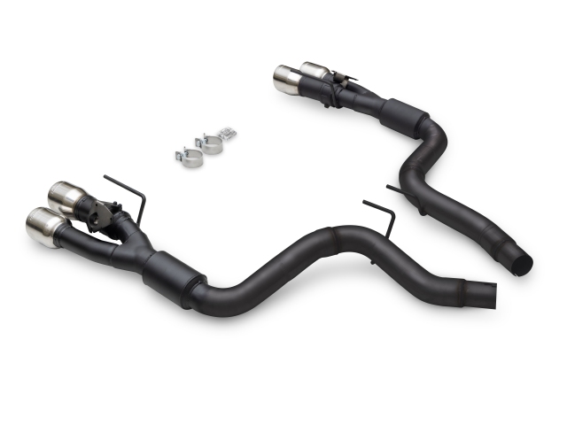 FLOWMASTER OUTLAW Axle-Back Exhaust w/ Polished Quad Tips (2024 Ford Mustang GT) - Click Image to Close