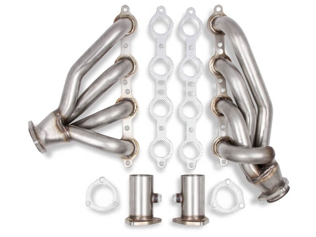 FLOWTECH Shorty Headers, 1-5/8" x 2-1/2", Natural (1982-1993 Chevrolet S-10 LS) - Click Image to Close