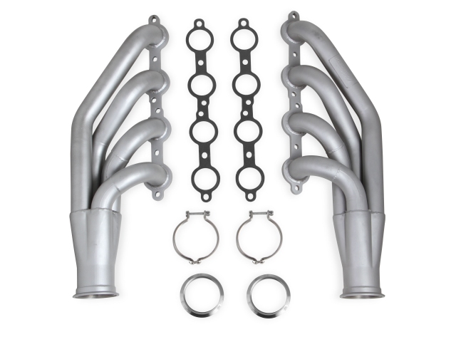 FLOWTECH LS Turbo Headers, Up & Forward, Ceramic Coated, 1-3/4" x 3" - Click Image to Close