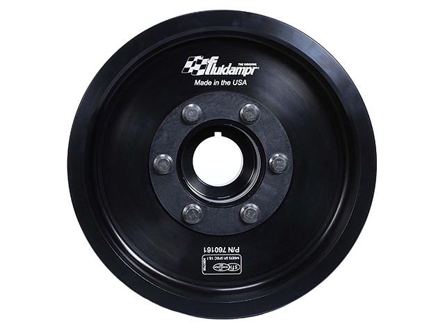 Fluidampr Harmonic Damper [Bore Dia 1.4808" | Engine Balance Int | Finish Black Zinc, Hard Coat Anodized Pulley | Keyway Single (3/16") | Length 4.752" | Material Steel Damper, Alum Pulley | Mounting Hardware Incl No | OD 8 3/8" | SFI 1.81 | Wt/Rotating Wt 17.4 lbs/11.5 lbs] (2016-2022 Camaro ZL1 & Cadillac CTS-V) - Click Image to Close