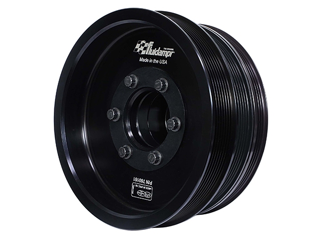 Fluidampr Harmonic Damper [Bore Dia 1.4808" | Engine Balance Int | Finish Black Zinc, Hard Coat Anodized Pulley | Keyway Single (3/16") | Length 4.752" | Material Steel Damper, Alum Pulley | Mounting Hardware Incl No | OD 8 3/8" | SFI 1.81 | Wt/Rotating Wt 17.4 lbs/11.5 lbs] (2016-2022 Camaro ZL1 & Cadillac CTS-V)