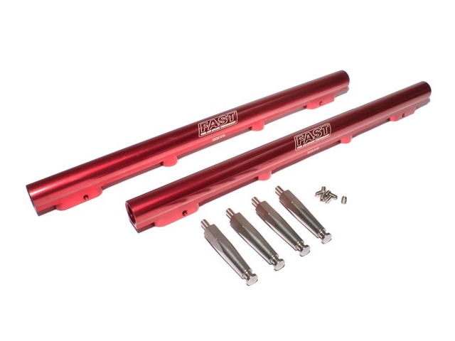 FAST FORD Small Block Fuel Rails, Red - Click Image to Close