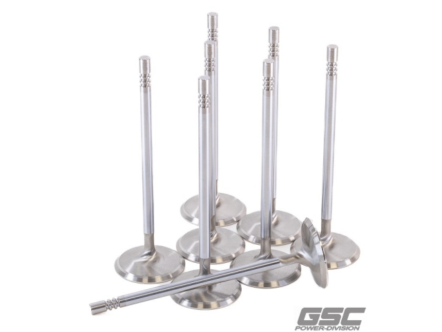 GSC POWER-DIVISION Stainless Steel Exhaust Valves [HEAD DIAMETER 32.5MM | TOTAL LENGTH 109.8MM | STEM DIAMETER 5.96MM] (FORD 5.2L VOODOO & PREDATOR)