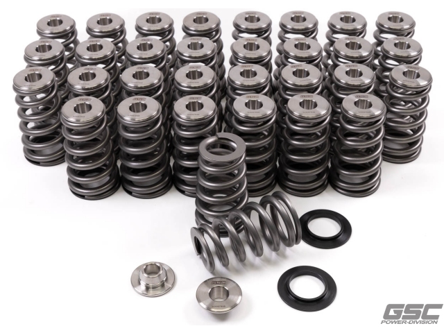 GSC POWER-DIVISION Ovate Conical Spring Kit [Setup Ovate Conical | Coil Bind (in) 0.950 | Install Height (in) 1.540 | Seat Pressure (lbs) 90 | Open Pressure 265 lbs @ 1.010 | Maximum Valve Lift (in) 0.530] (2011-2017 FORD 5.0L COYOTE)