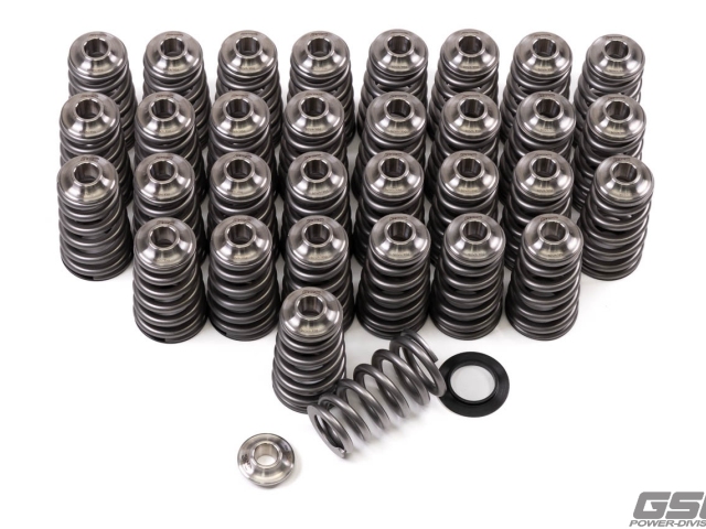 GSC POWER-DIVISION Ovate Conical Spring Kit [Setup Ovate Conical | Coil Bind (in) 0.960 | Install Height (in) 1.621 | Seat Pressure (lbs) 97 | Open Pressure 295 lbs @ 1.020 | Maximum Valve Lift (in) 0.600] (2018-2024 FORD 5.0L COYOTE)