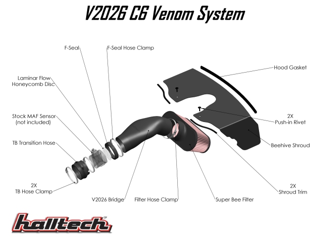 halltech VENOM II Cold Air Intake (2005-2007 Chevrolet Corvette 6.0L LS2) - Click Image to Close
