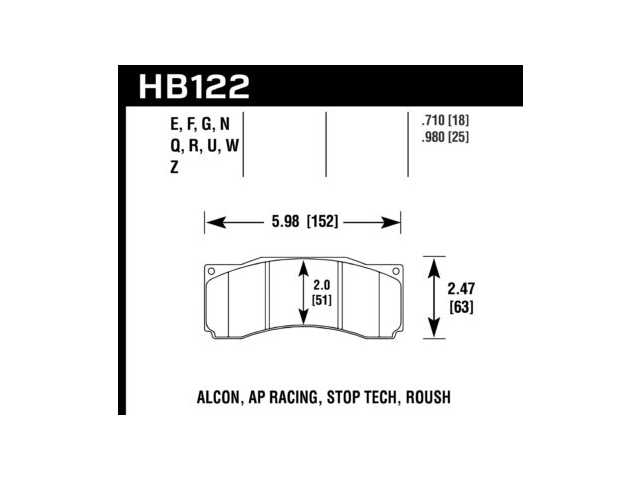 HAWK PC (PERFORMANCE CERAMIC) Brake Pads, Front (2007 Mustang Saleen S281 Extreme) - Click Image to Close