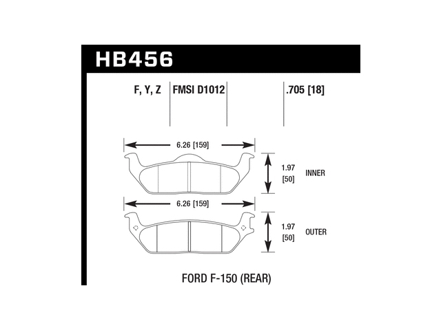 HAWK LTS (LIGHT TRUCK & SUV) Brake Pads, Rear - Click Image to Close