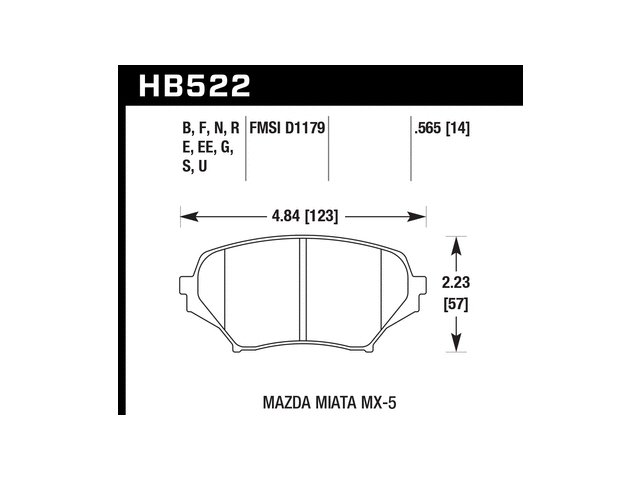 HAWK HT-10 (HIGH TORQUE) Brake Pads, Front (2009-2015 MX-5 Miata)