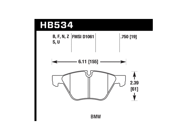 HAWK HPS (HIGH PERFORMANCE STREET) 5.0 Brake Pads, Front