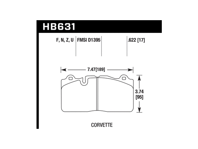 HAWK HPS (HIGH PERFORMANCE STREET) 5.0 Brake Pads, Front - Click Image to Close
