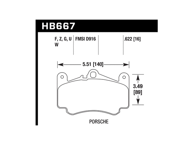 HAWK HPS (HIGH PERFORMANCE STREET) 5.0 Brake Pads, Front (2001-2012 Porsche 911)