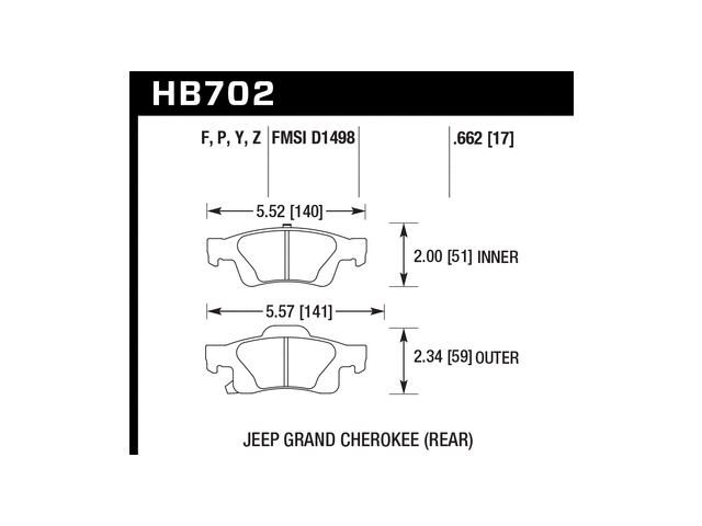HAWK HPS (HIGH PERFORMANCE STREET) Brake Pads, Rear - Click Image to Close