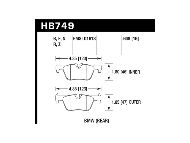 HAWK DTC-80 (DYNAMIC TORQUE CONTROL) Brake Pads, Rear