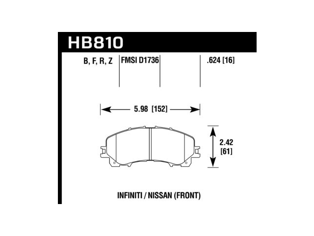 HAWK HPS (HIGH PERFORMANCE STREET) 5.0 Brake Pads, Front - Click Image to Close