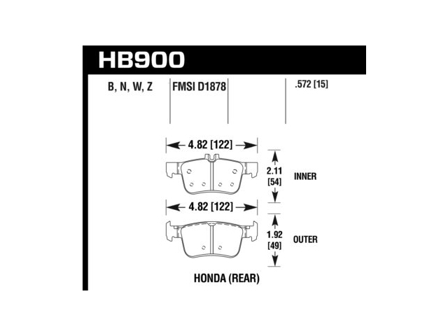HAWK DTC-30 (DYNAMIC TORQUE CONTROL) Brake Pads, Rear - Click Image to Close