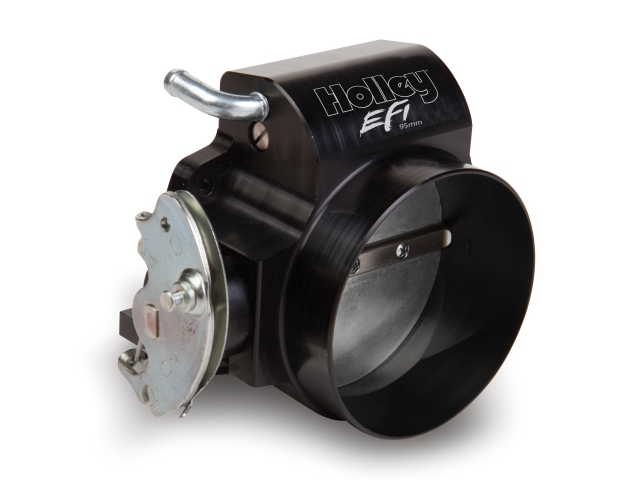 Holley EFI LS 95mm Throttle Body w/ Cable Drive & Taper, Black Anodized - Click Image to Close