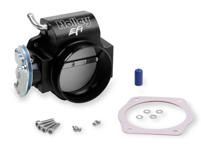 Holley EFI LS 90mm Throttle Body w/ Cable Drive & Taper, Black Anodized