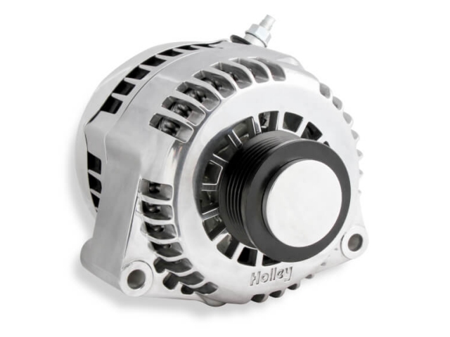 Holley Premium Alternator, Polished, 150 Amps - Click Image to Close