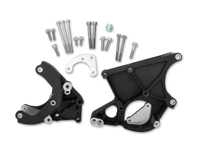 Holley LS Accessory Drive Bracket Kit, Black (A/C, P/S & Alternator Bracket)