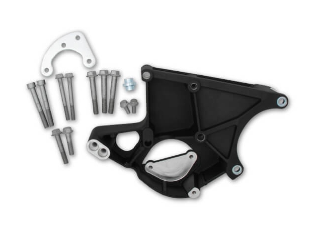 Holley LS Accessory Drive Bracket Kit, Black (Driver Side P/S & Alternator Bracket)